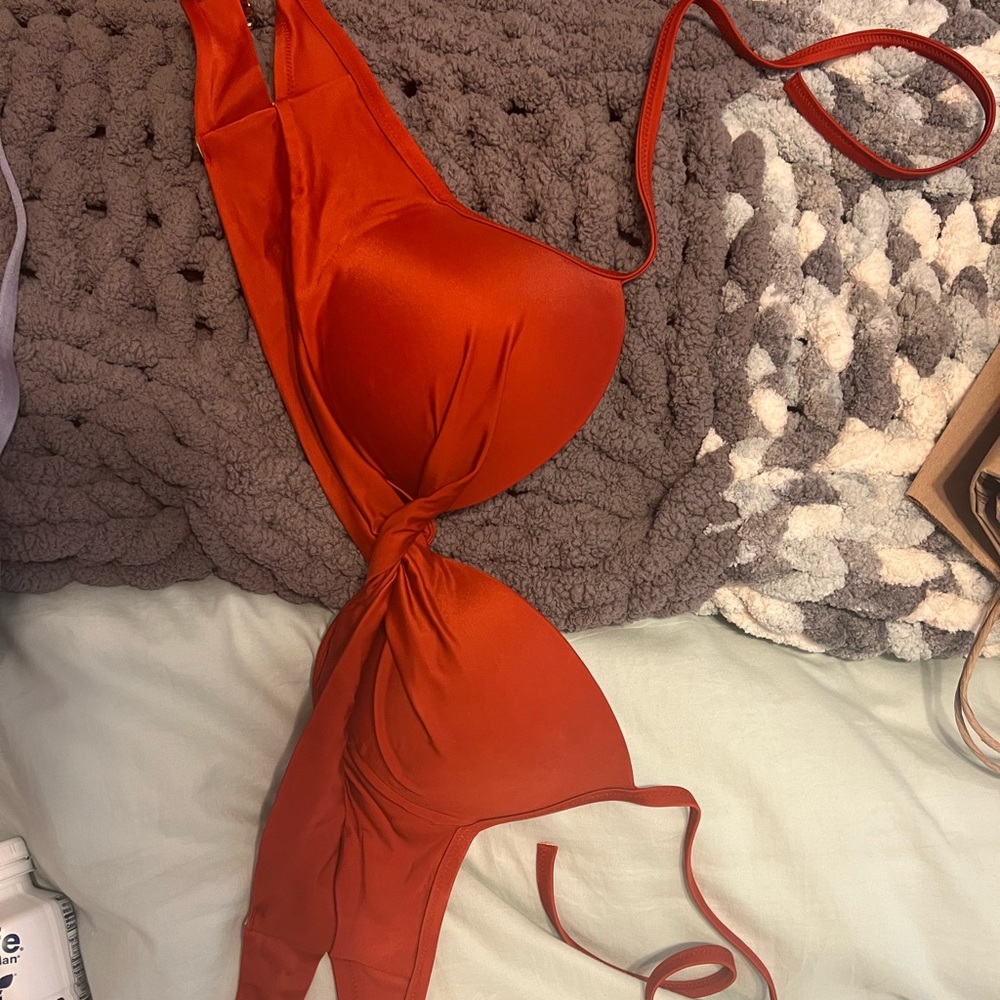 34D burnt orange bikini top